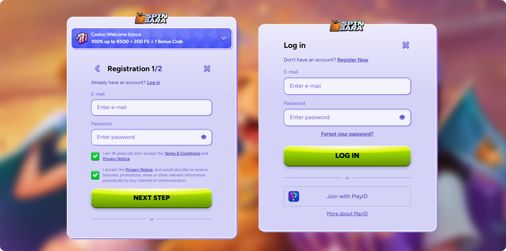 Spinbara Login and Registration